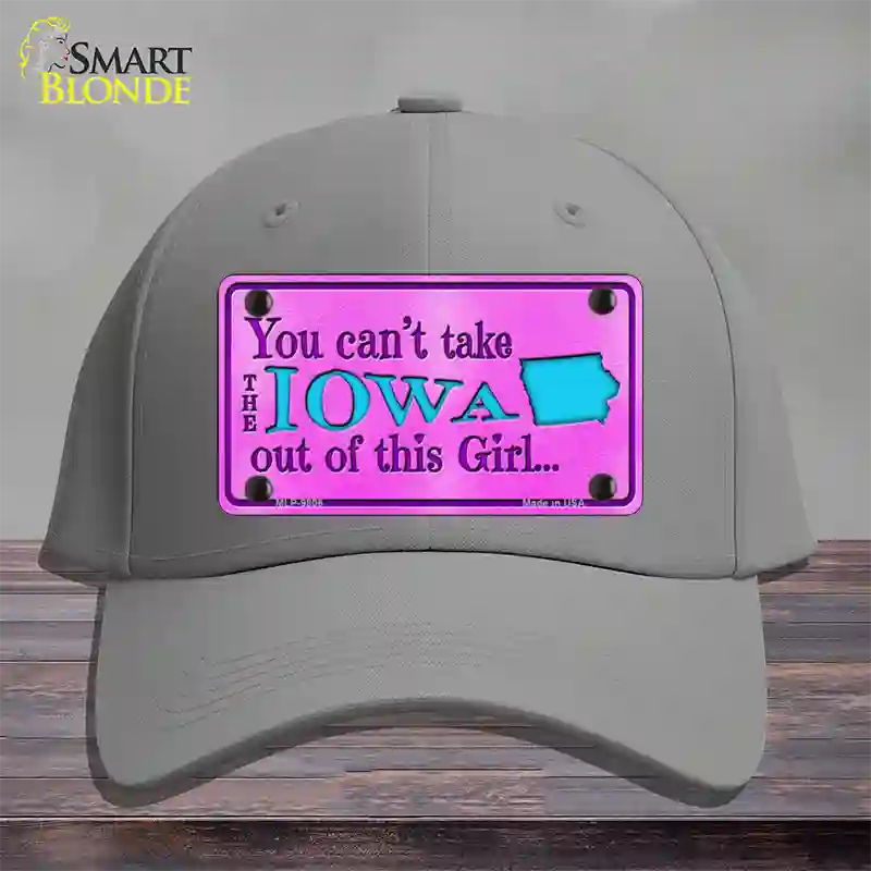 Iowa Girl Novelty License Plate Hat Cotton / Gray