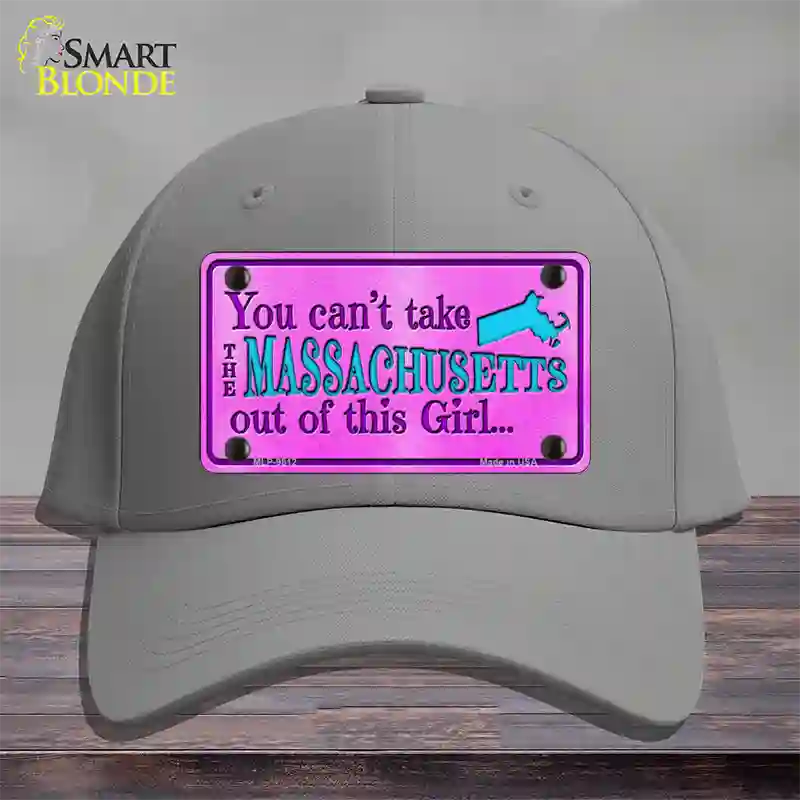 Massachusetts Girl Novelty License Plate Hat Cotton / Gray