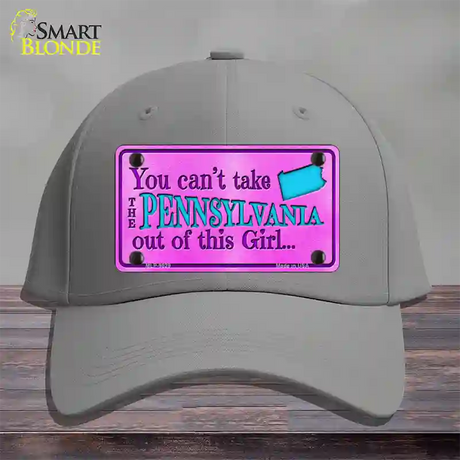 Pennsylvania Girl Novelty License Plate Hat Cotton / Gray