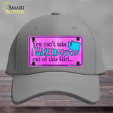 Washington Girl Novelty License Plate Hat Cotton / Gray