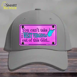 West Virginia Girl Novelty License Plate Hat Cotton / Gray