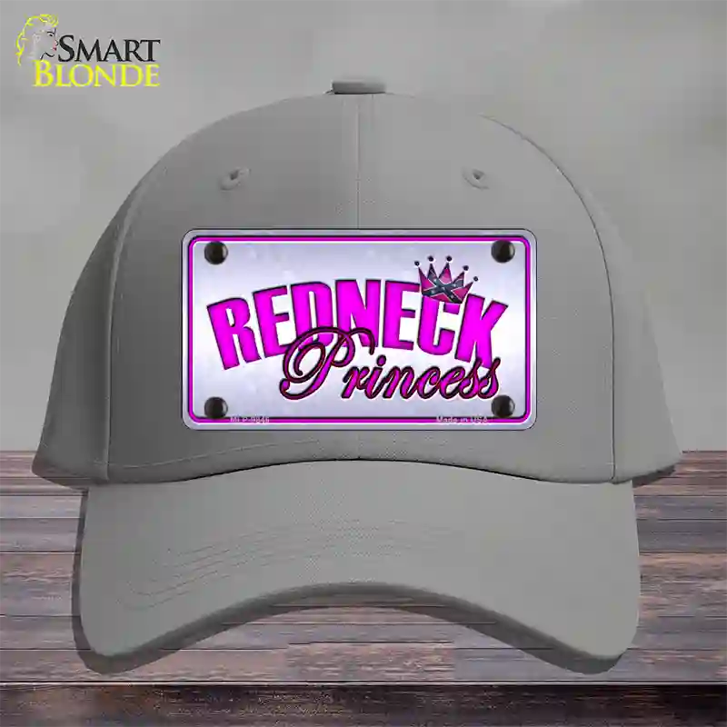 Princess Redneck Novelty License Plate Hat Cotton / Gray