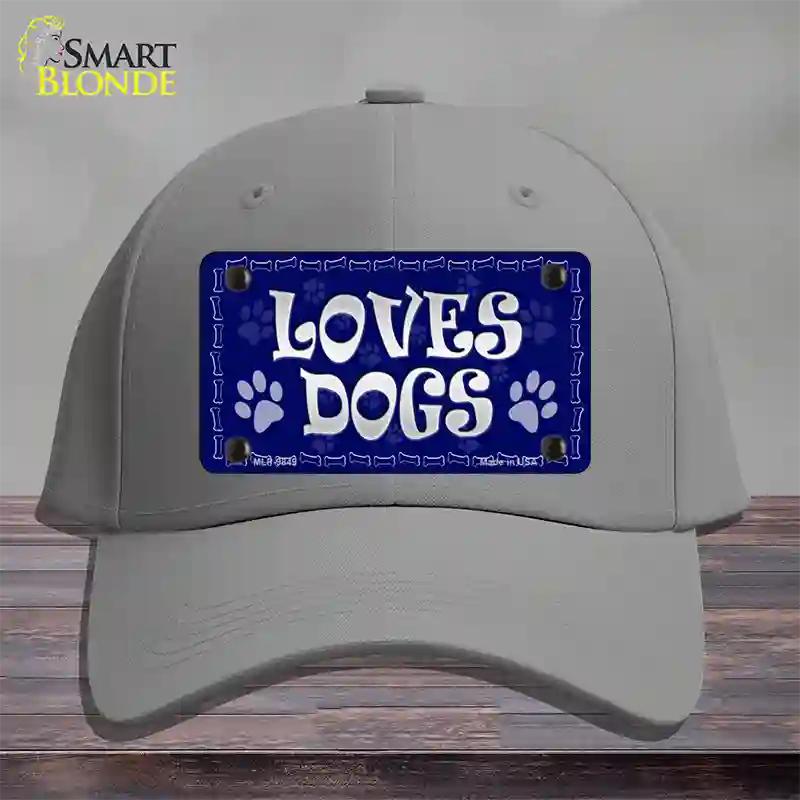 Loves Dogs Novelty License Plate Hat Cotton / Gray