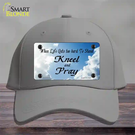 Clouds Novelty License Plate Hat Cotton / Gray