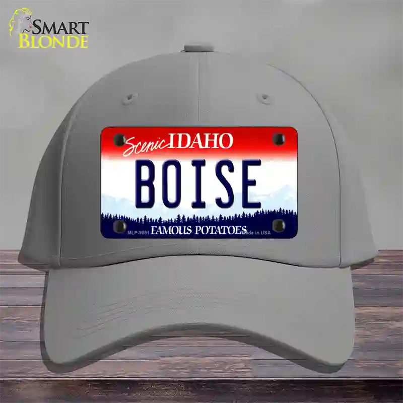 Boise Idaho Novelty License Plate Hat Cotton / Gray