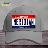 Meridian Idaho Novelty License Plate Hat Cotton / Gray