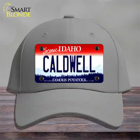 Caldwell Idaho Novelty License Plate Hat Cotton / Gray