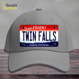 Twin Falls Idaho Novelty License Plate Hat Cotton / Gray