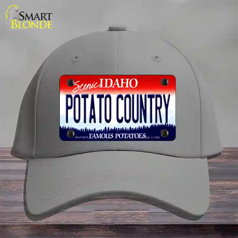 Potato Country Idaho Novelty License Plate Hat Cotton / Gray