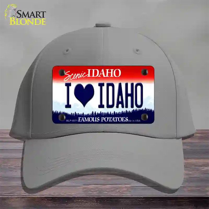 Love Idaho Novelty License Plate Hat Cotton / Gray