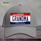 Grandma Idaho Novelty License Plate Hat Cotton / Gray