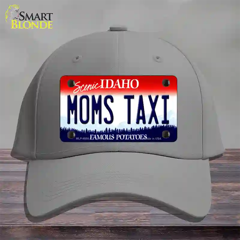 Moms Taxi Idaho Novelty License Plate Hat Cotton / Gray