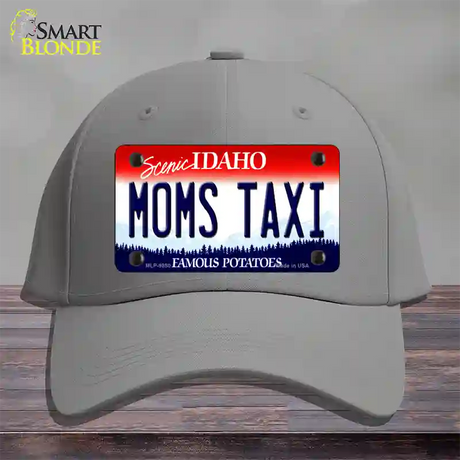 Moms Taxi Idaho Novelty License Plate Hat Cotton / Gray