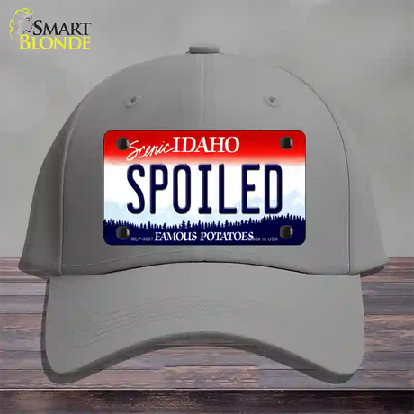 Spoiled Idaho Novelty License Plate Hat Cotton / Gray