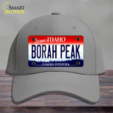 Borah Peak Idaho Novelty License Plate Hat Cotton / Gray