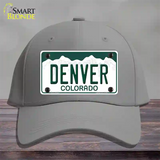 Denver Colorado Novelty License Plate Hat Cotton / Gray