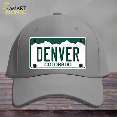 Denver Colorado Novelty License Plate Hat Cotton / Gray