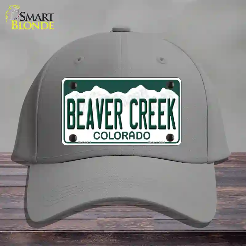 Beaver Creek Colorado Novelty License Plate Hat Cotton / Gray