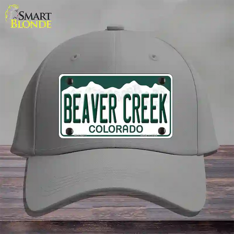 Beaver Creek Colorado Novelty License Plate Hat Cotton / Gray