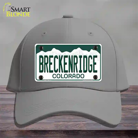 Breckenridge Colorado Novelty License Plate Hat Cotton / Gray