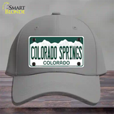 Colorado Springs Colorado Novelty License Plate Hat Cotton / Gray