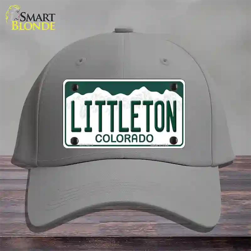 Littleton Colorado Novelty License Plate Hat Cotton / Gray