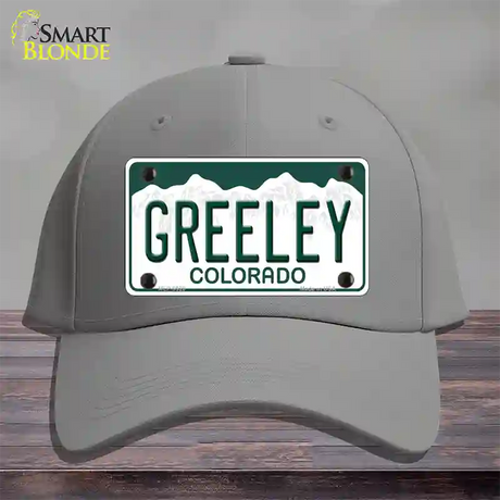 Greeley Colorado Novelty License Plate Hat Cotton / Gray