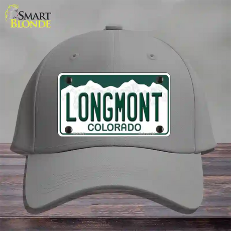 Longmont Colorado Novelty License Plate Hat Cotton / Gray