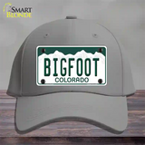 Bigfoot Colorado Novelty License Plate Hat Cotton / Gray