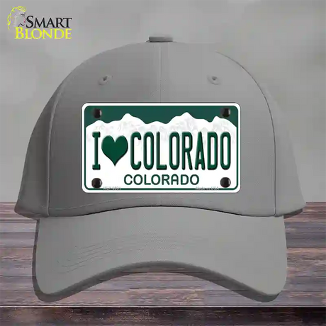 I Love Colorado Novelty License Plate Hat Cotton / Gray