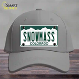 Snowmass Colorado Novelty License Plate Hat Cotton / Gray