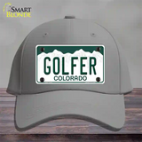 Golfer Colorado Novelty License Plate Hat Cotton / Gray