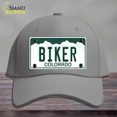 Biker Colorado Novelty License Plate Hat Cotton / Gray