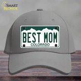 Best Mom Colorado Novelty License Plate Hat Cotton / Gray