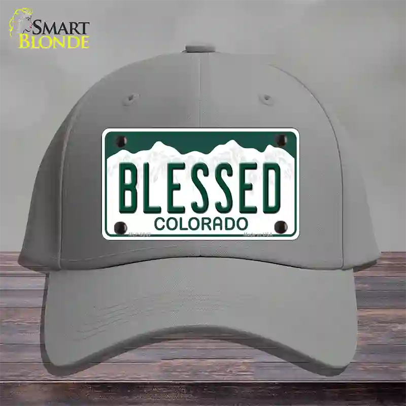 Blessed Colorado Novelty License Plate Hat Cotton / Gray