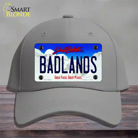 Badlands South Dakota Novelty License Plate Hat Cotton / Gray