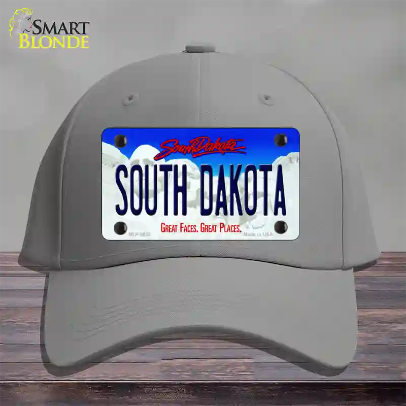 South Dakota Rushmore Novelty License Plate Hat Cotton / Gray