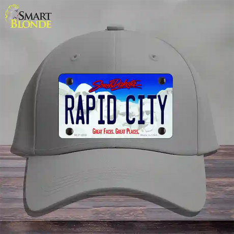 Rapid City South Dakota Novelty License Plate Hat Cotton / Gray