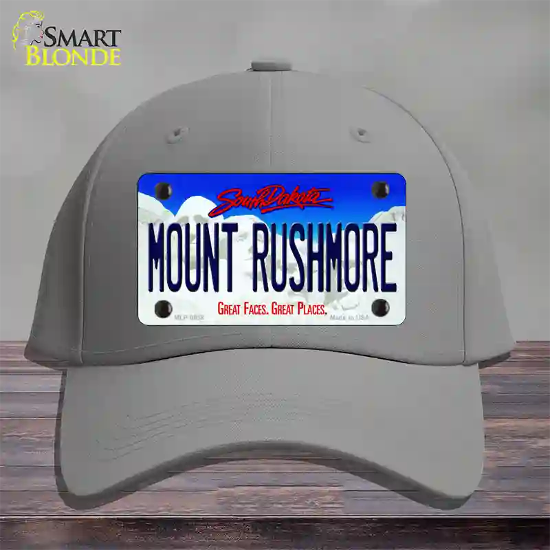 Mount Rushmore South Dakota Novelty License Plate Hat Cotton / Gray