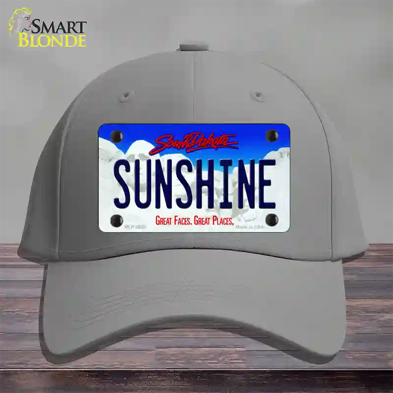 Sunshine South Dakota Novelty License Plate Hat Cotton / Gray