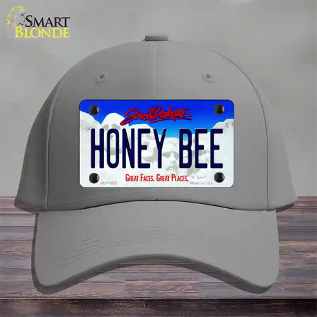 Honey Bee South Dakota Novelty License Plate Hat Cotton / Gray