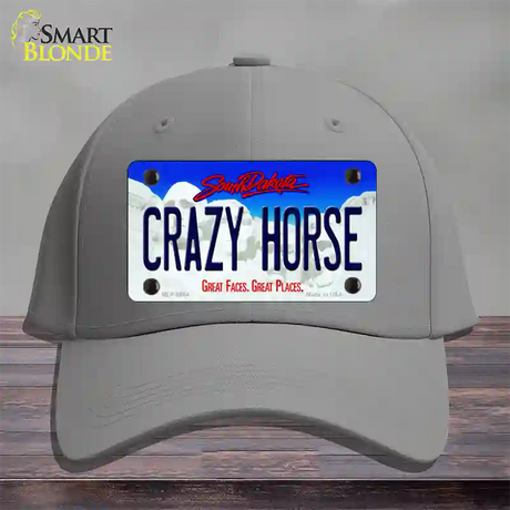 Crazy Horse South Dakota Novelty License Plate Hat Cotton / Gray