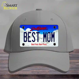 Best Mom South Dakota Novelty License Plate Hat Cotton / Gray