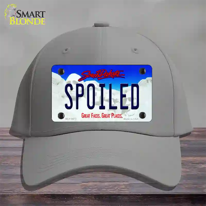 Spoiled South Dakota Novelty License Plate Hat Cotton / Gray