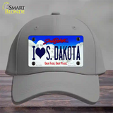 I Love South Dakota Novelty License Plate Hat Cotton / Gray