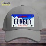 Cowboy South Dakota Novelty License Plate Hat Cotton / Gray