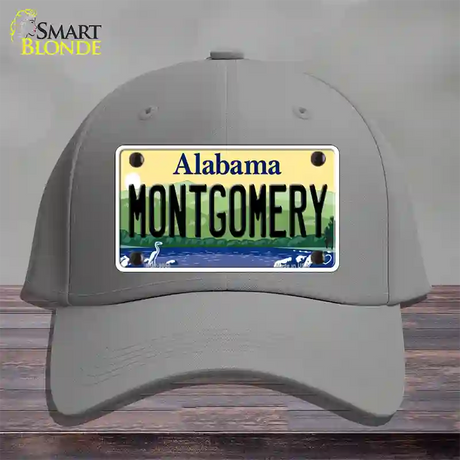 Montgomery Alabama Novelty License Plate Hat Cotton / Gray