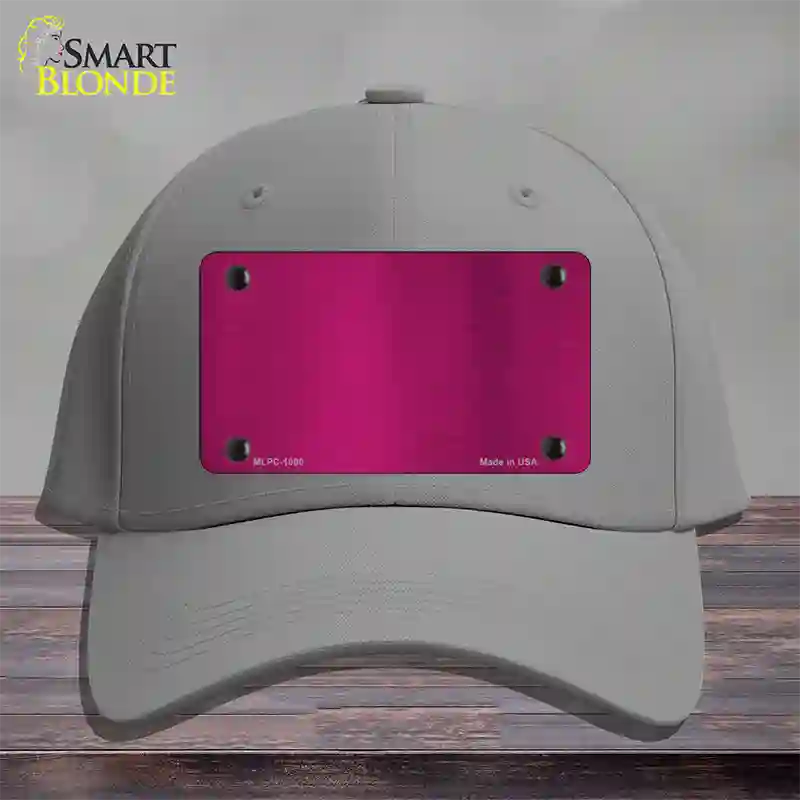 Pink Metallic Solid Novelty License Plate Hat Cotton / Gray