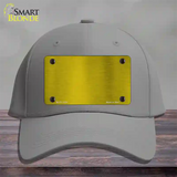 Yellow Metallic Solid Novelty License Plate Hat Cotton / Gray