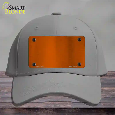 Orange Metallic Solid Novelty License Plate Hat Cotton / Gray